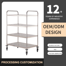 Good Quality 4-tier Stainless Steel Serving Trolley