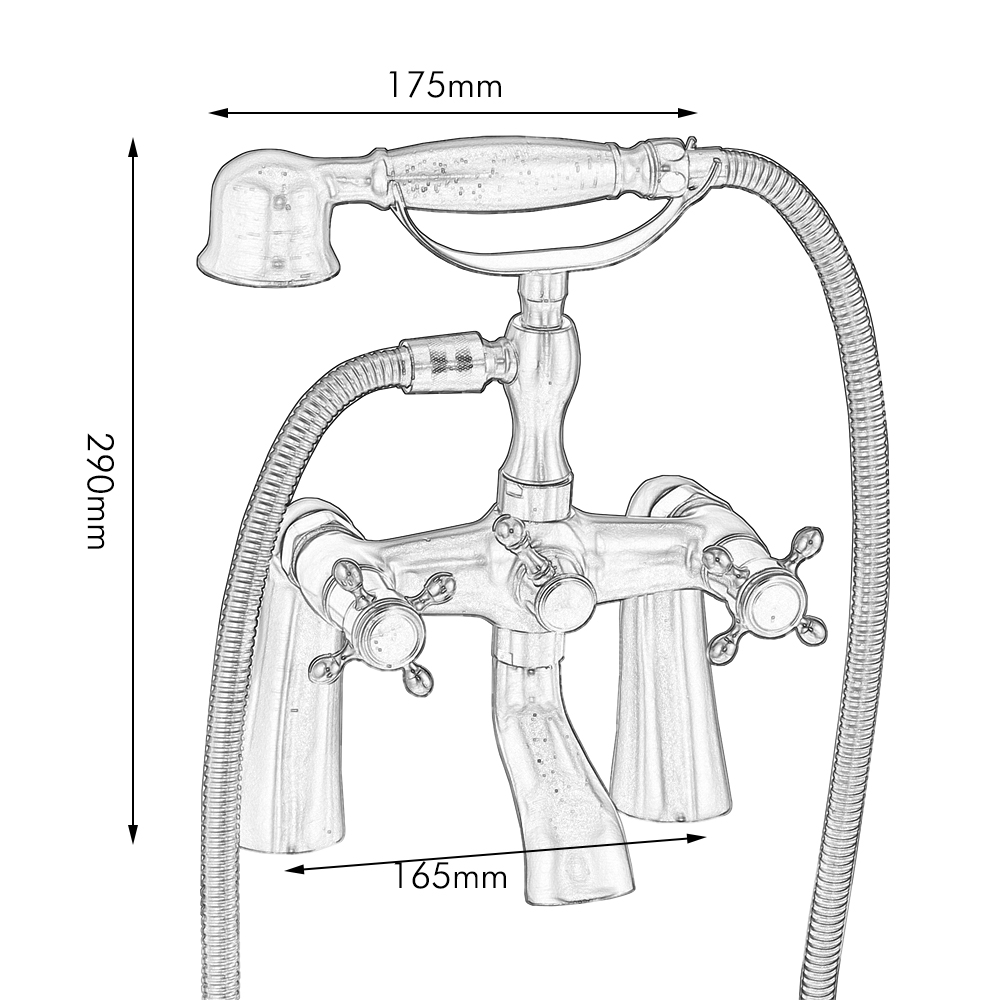 JIENI Antique Brass Bathroom Bathtub Faucet Bath Sink Hand Shower Faucet Set Deck Monuted Hot & Cold Mixer Tap Faucet