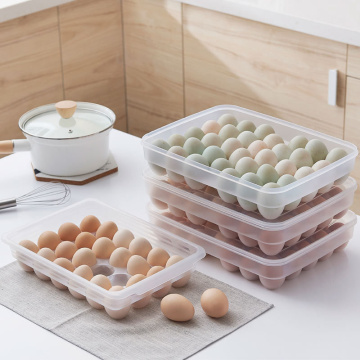 34 Grid Egg Storage Box Refrigerator Food Preservation Box Organizer Kitchen Accessories Plastic Tray Vegetable Rack Drop-proof