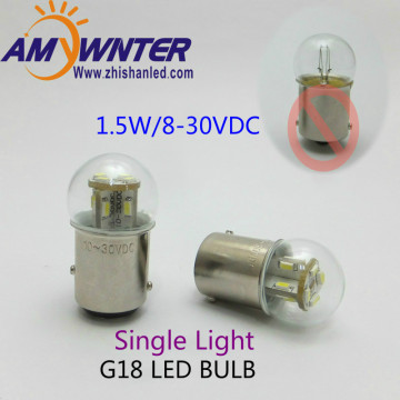 Motorcycle lights G18 led 12v Auto Lamp bulbs Equipment Indicator SMD3014 12LEDs Signal Lamp Rear Bulb Lamp AMYWNTER