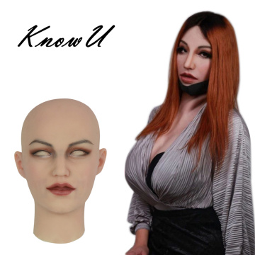 KnowU Ann-mask Permanent Makeup Realistic Female Headgear Crossdresser Cosplay Shemale Transgender