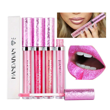 Glitter Lip Gloss Lips Makeup Matte Metallic Liquid Lipstick Women Cosmetics Matt Shimmer Lip Blam Mate Batom 1P