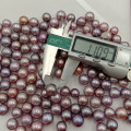 DIY PEARL BEADS,5 PCS/LOT,9-11 mm high luster purple round pearl,100% Nature freshwater loose pearl,half or no hole