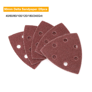 20pcs Self-adhesive Sandpaper Triangle Delta Sander Sand Paper Hook Loop Sandpaper Disc Abrasive Tools For Polishing Grit 40-240