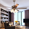 European-style Elegant Retro Ceiling Fan with Lights Strong Wind Mute Smart Living Room Bedroom Ceiling Lamp with Remote Control