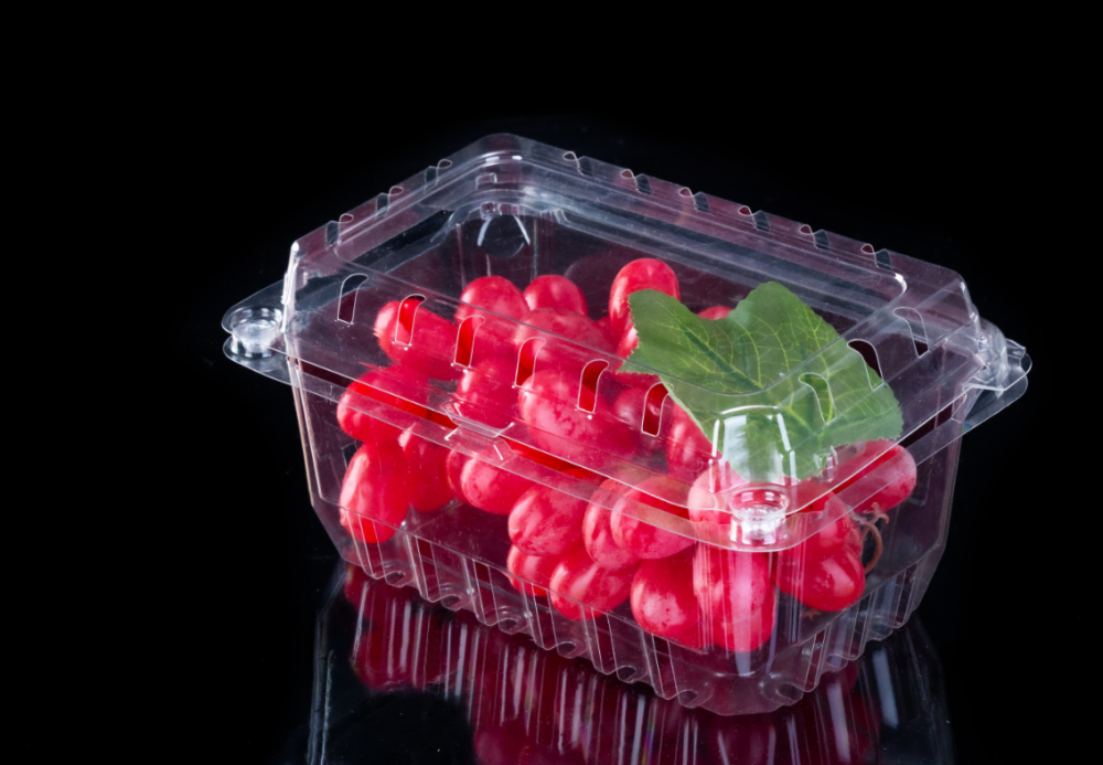 Disposable Plastic Strawberry Blueberry Clamshell