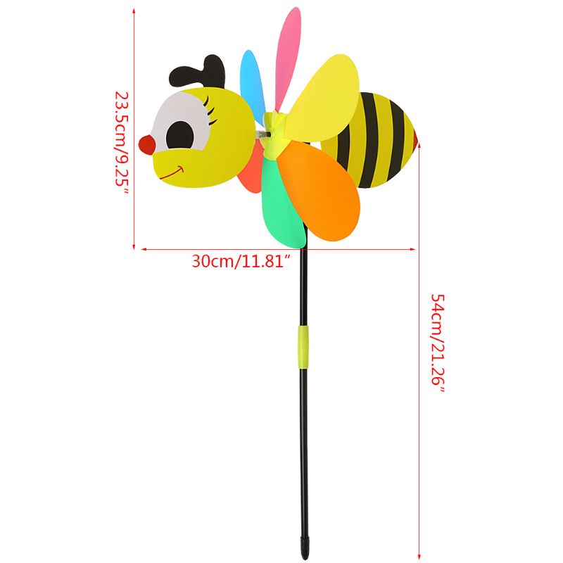 New Sell 3D Large Animal Bee Windmill Wind Spinner Whirligig Yard Garden Decor