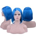 Blue 13x4 lace front bob wig