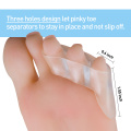 2pcs Three-hole Little Toe Separator Transparent Bunion Pain Relief Toe Straightener Protector Foot Care Tool C1603