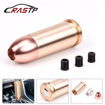 RASTP-Brass Bullet Style Gear Shift Knob for Car SUV Truck Manual Transmission Shifter Lever Shift Knob RS-SFN048