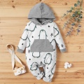 PatPat New Arrival Autumn and Winter Baby Unisex Penguin Jumpsuit Baby Boys and Girls Clothing Hooded