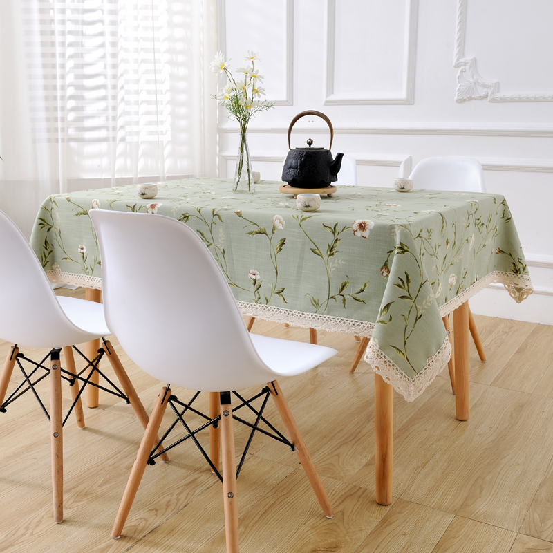 High Quality Table Cloth Rectangle Home Decor Modern Table Covers Cotton Linen Tablecloth Wedding Party Hotel Green Blue Apricot