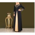 Middle East Women Abaya Dubai Kaftan Hot Stamping Dress Elegant Female Muslim Clothing Turkish Robe Gamis Party Dresses