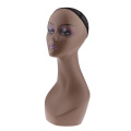 Female Mannequin Manikin Model Head Wig Cap Jewelry Hat Display Holder Stand Coffee Color Wig Stand Training Head