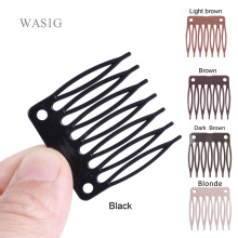 100pcs/Lot,Wig Accessories,Hair Wig Plastic Combs and Clips For Wig Cap,Black Color Combs For Making Wig,Vogue Queen Products
