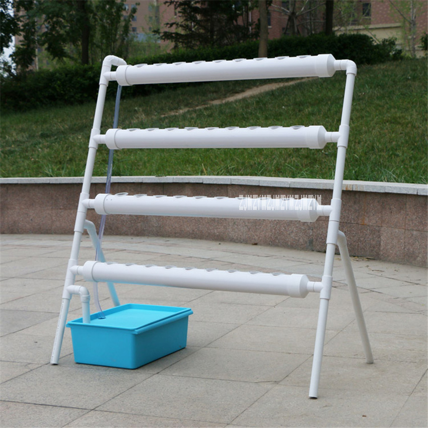 Ladder Soilless Cultivation Pipe Planting Rack Hydroponics System Balcony Planting Machine 36 Holes Pipe Vegetable Planting Rack
