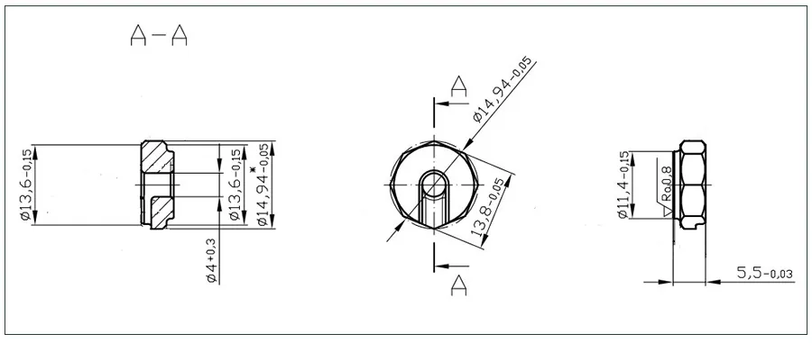 drawing of carbide thrust block