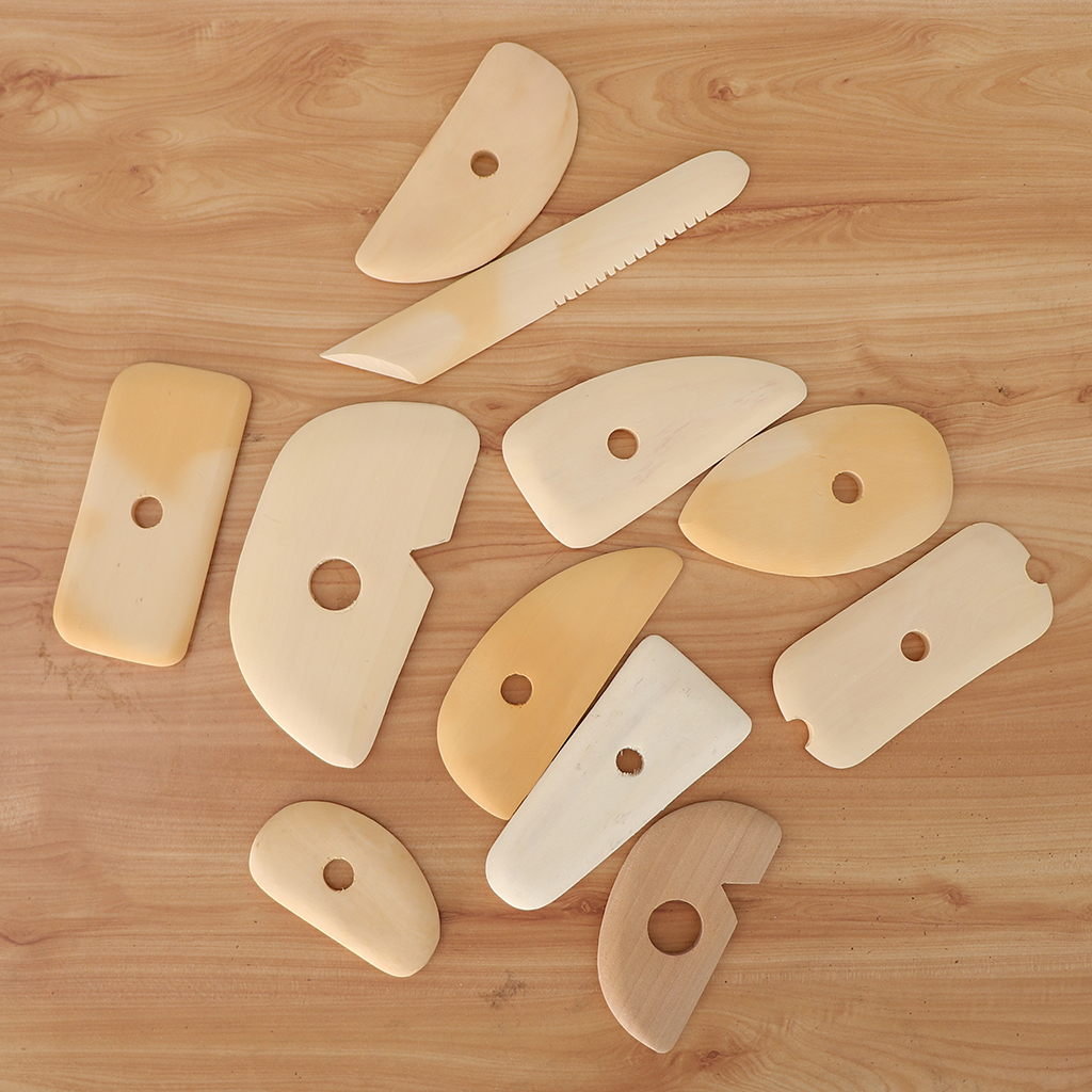 11 Pieces Wooden Pottery Tools For Pottery And Modeling Clay Design Sculpting, For Kids DIY