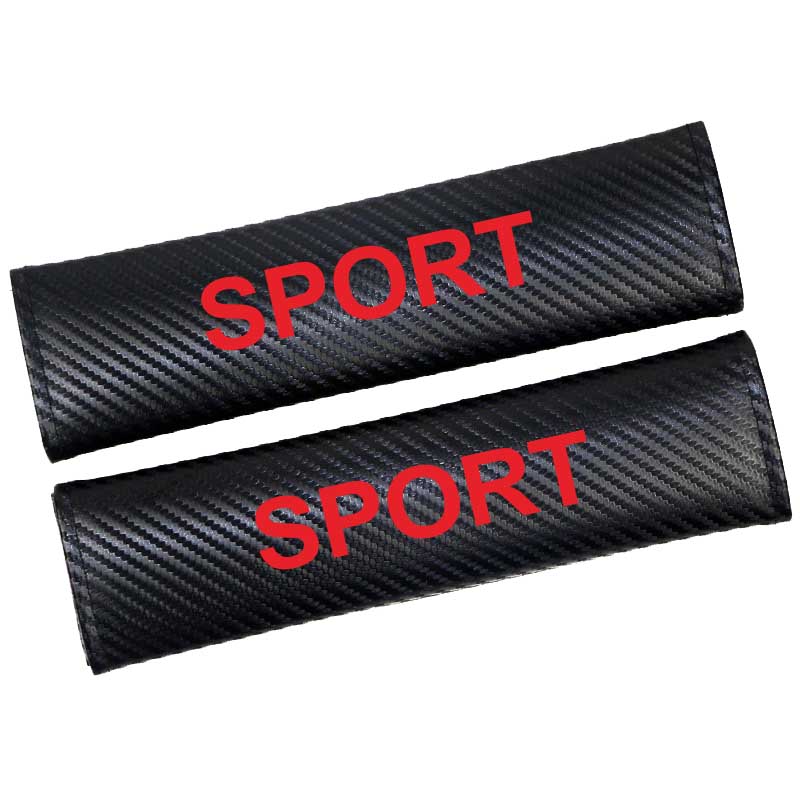 Car Safety Belt Cover For Mazda Sport Carbon Fiber Leather Car Safety Seatbelt Shoulder Pad