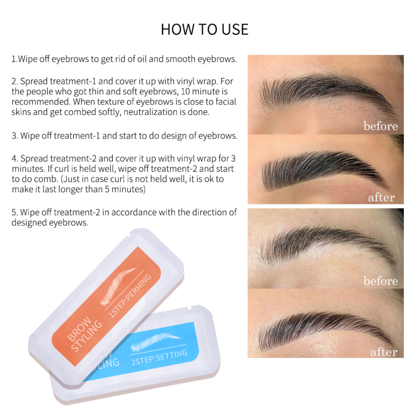 Hot Brow Lamination Keratin Brow Lamination Kit 3D Feathery Brows Lift Perming Kit Long Lasting Eyebrow Lifting Makeup TSLM2