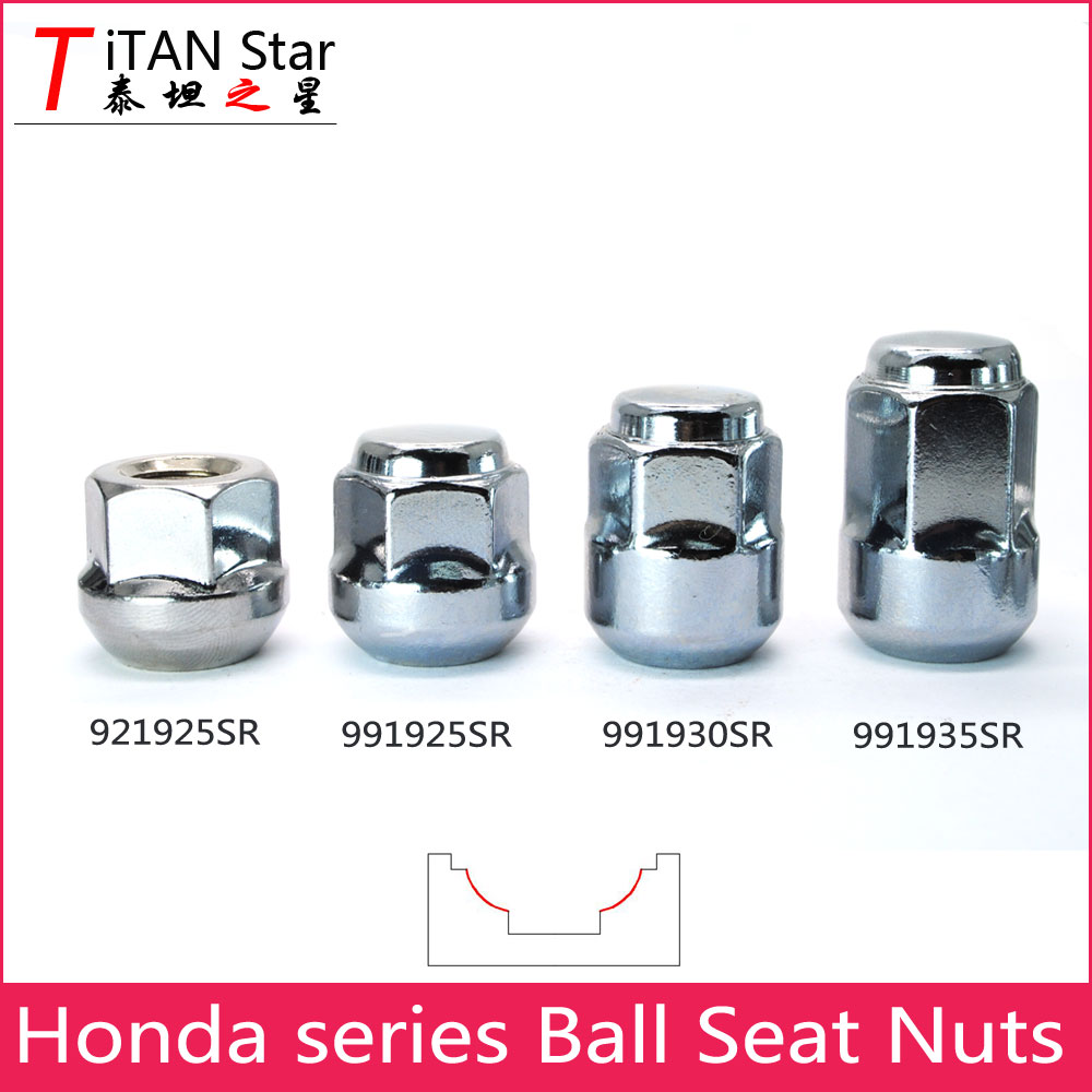 4 PCS M12x1.50 1.5 OEM OE Stock Factory Wheels Rims Acorn Ball seat Lug Nuts 21mm Hex19mm For Honda Accord Crosstour Acura