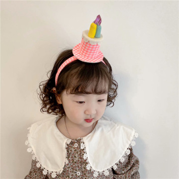Birthday Cake Hat Baby Shower Decorative Headband Children's Party Crown Hat Blue Gold Birthday Crown Party Hats