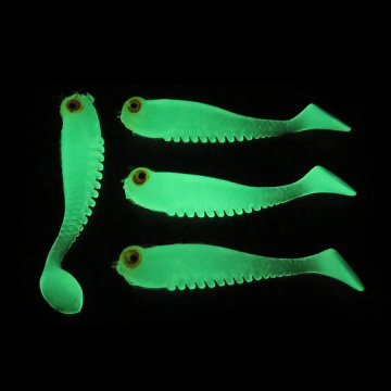 10 pcs/lot Attractive Smell Soft Lure Small Fish Artificial Bait Wobbler Lure Luminous Worm Fishing Lure