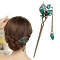 New Women Elegant Butterfly Leaves Bobby Pin Fashion Hairpin Rhinestone Hair Stick Gift for friend #11