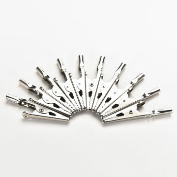 10Pcs/Lot Test Clips Stainless Steel Alligator Crocodile Cable Lead Screw Fixing Used In Stereo Applications 32mm/45mm/48mm/50mm