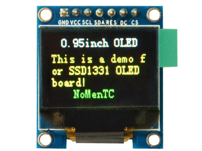 0.95 inch full color OLED Display module with 96x64 Resolution,SPI,Parallel Interface,SSD1331 Controller 7PIN new