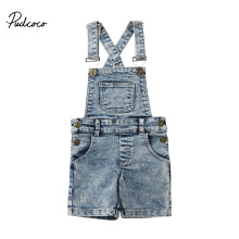 2018 Brand New Toddler Infant Child Kid Baby Girl Boy Deinm Bib Pants Shorts Overalls Romper Outfits Summer Casual Clothes 6M-6T
