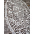 Europe white oval Embroidery bed Table Runner flag cloth cover Lace tablecloth mat set kitchen Wedding Christmas decor