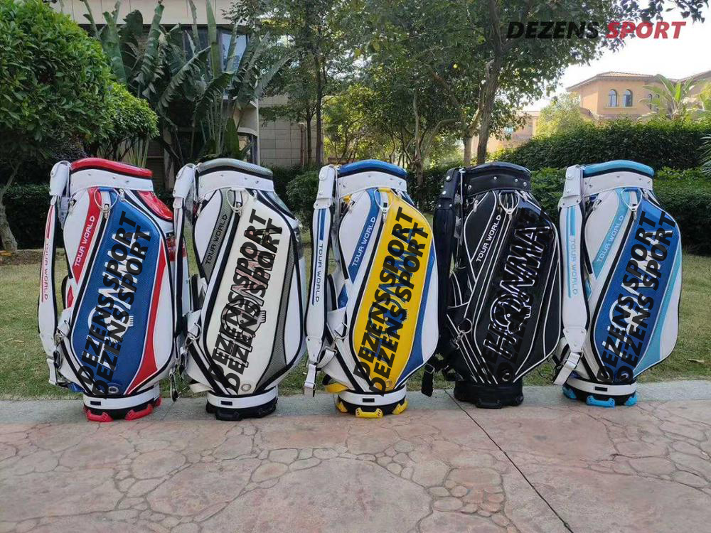 DEZENS Luxury brand Golf bag High quality PU Clubs bag 9.inch Golf Cart bag Standard Ball Package