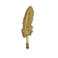 Antique golden cast iron leaf  hook