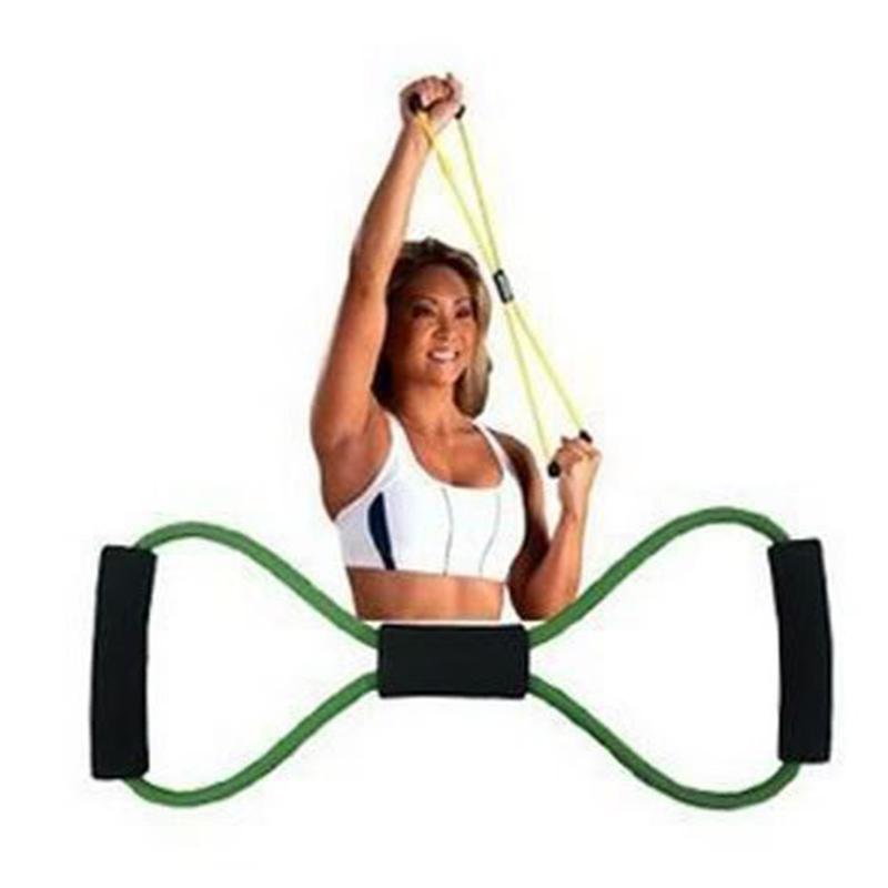 Home Sport Fitness Yoga 8 Shape Pull Rope Tube Resistance Training Bands Tube Outdoor Equipment Tool Gym Exercise Rally TSLM1