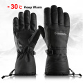 Thicken Cold-Proof Ski Gloves 100% Waterproof Windproof Winter Keep Warm Touch Screen Gloves For Men Snowboard Outdoor Sports