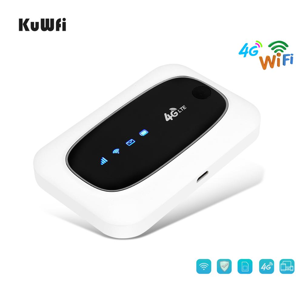 KuWFi 4G Wifi Router 4G FDD/TDD LTE Routers 150Mbps Pocket Wifi Mini Wireless Router&Wireless Modem With SIM/SD Card Slot