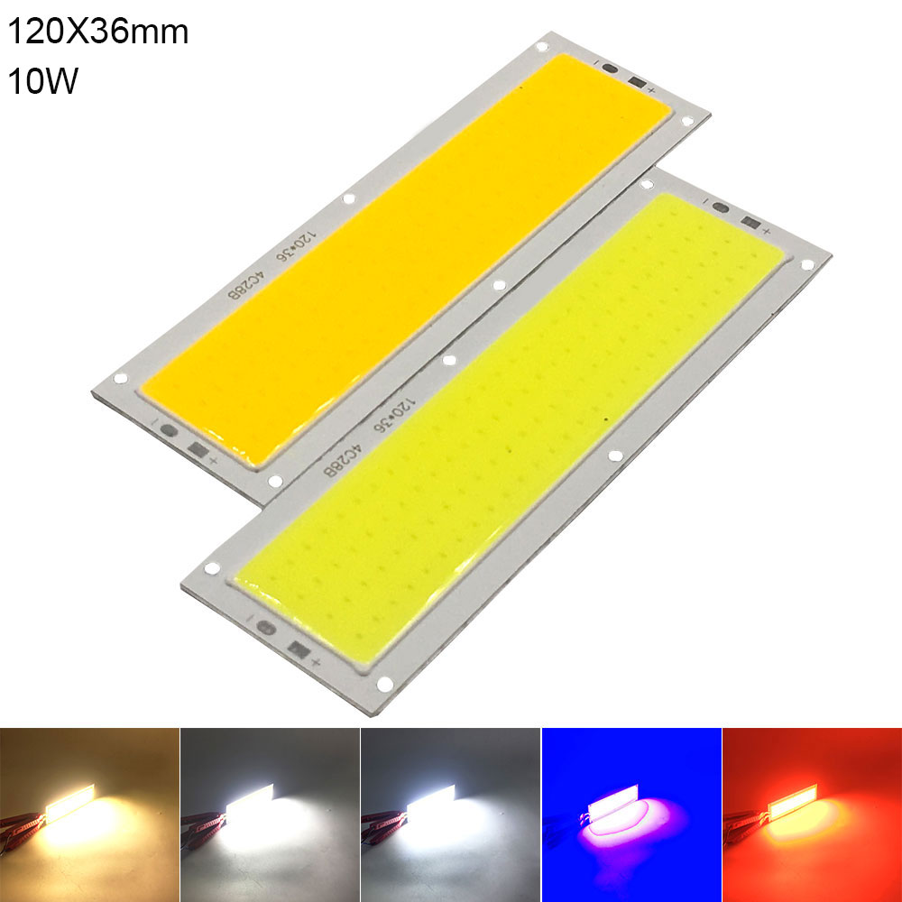 DC 12V COB Bulb LED Chip Panel Light 2W-300W All Size COB Module Warm Natural Cold White Red Green Blue Color LED Lamp for DIY