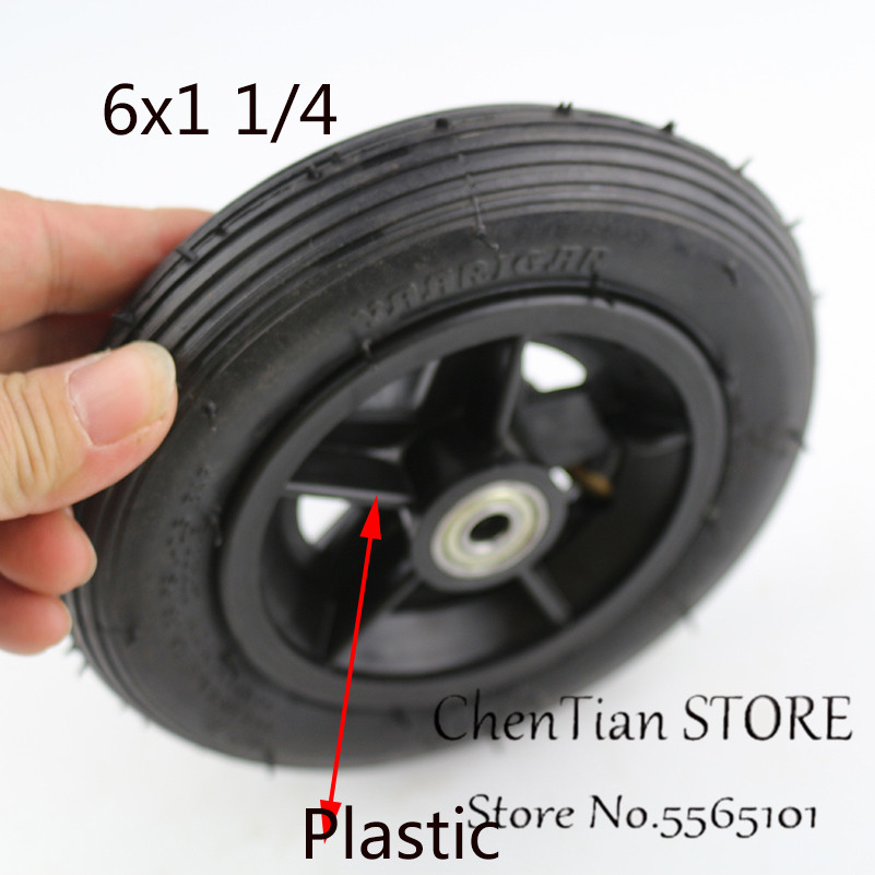 6x1 1/4 tyre 6 Inch Pneumatic Tire Motorcycle Scooter Inflation Wheel With Hub With Inner Tube Electric Scooter E-bike 150MM