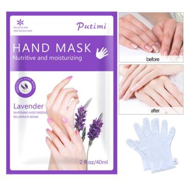 PUTIMI Aloe Hand Mask Lavender Essence Moisturize Spa Gloves Whitening Exfoliating Hand Scrub Remove Dead Hand Skin Care TSLM2