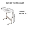 Laptop Cart Rolling Desk Mobile Stand Portable Caster Cart Bed Side Overbed Table Workstation Computer Desk with Lockable Caster