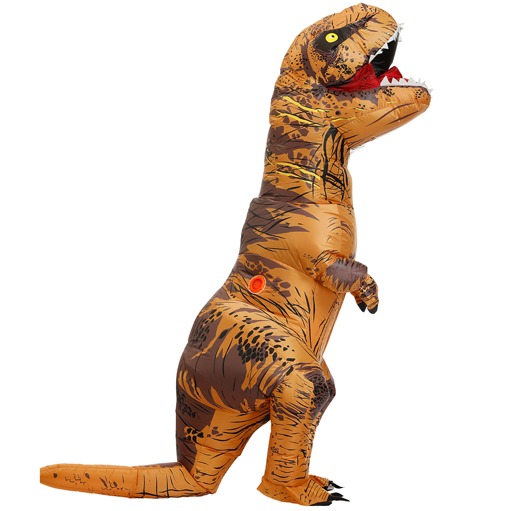 Brown T-REX Dinosaur Cosplay Parent-child Inflatable Costume Halloween Party Dress Carnival Cosplay Costumes Christmas Clothes
