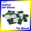 Factory direct sale 100pcs/pack Self Adhesive Cable Tie Mount base holder 30*30mm cable tie mount