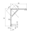 2-30pcs / lot V Style 45 degree angle aluminum profile 0.5M for 3528 5050 5630 LED strips channel For led aluminum channel