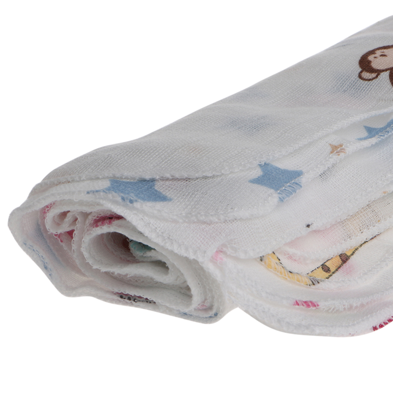 10pcs Baby Infant Towel 28*28cm Muslin Towel Handkerchiefs Two Layers Wipe Towel New Dropship
