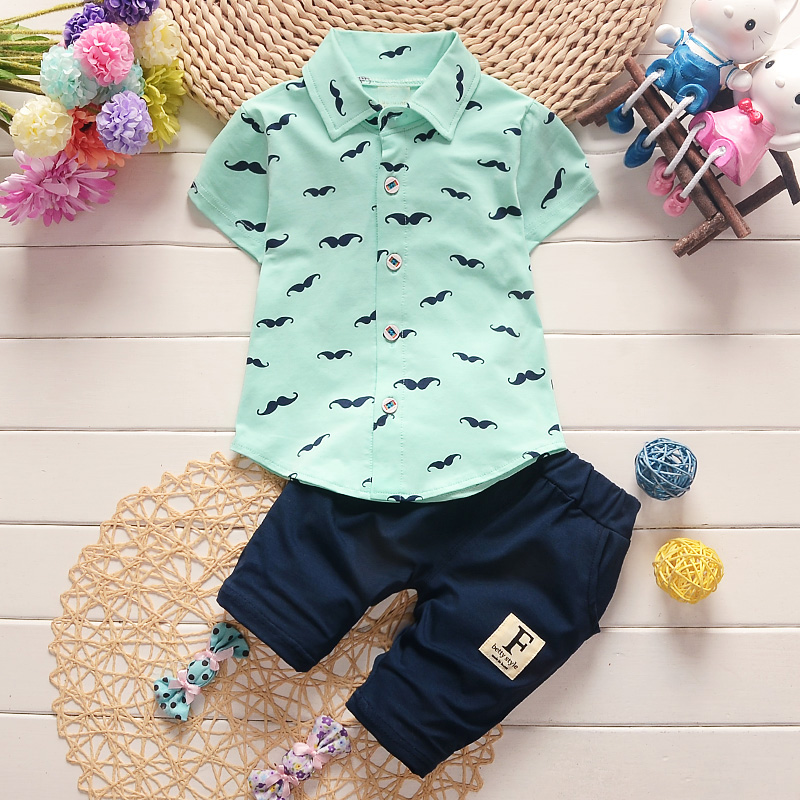 Baby Boy Clothes Summer Casual Clothes Set Cotton T-shirt+shorts 2pcs Kids Clothes New Fashion Boy Outfit Set Boy Clothes