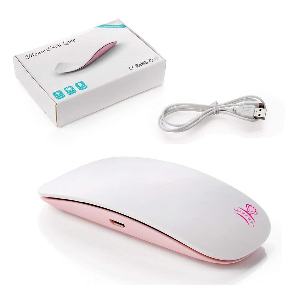 MAKARTT 6W Nail Dryer Mini Portable White Light USB LED UV Lamp For Nails Cure Nail Gel E0846