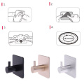 Kitchen Aluminum Hook Self Adhesive Home Wall Door Hook Multi-Purpose Storage Hooks Support Wholesale New Arrival 2020