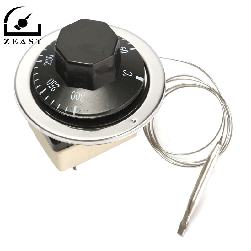 Thermostat AC 250V 16A 50-300/50-400 degrees Celsius Knob Liquid Rising Temperature Controller NO NC for Electric Oven