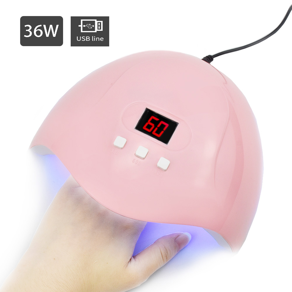 72W UV LED Nail Lamp with 36 Pcs Leds For Manicure Gel Nail Dryer Drying Nail Polish Lamp 30s/60s/90s Auto Sensor Manicure Tools